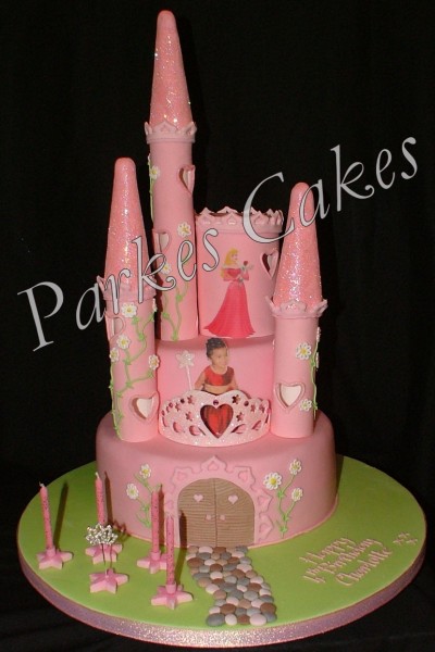 sleeping beauty castle birthday cake